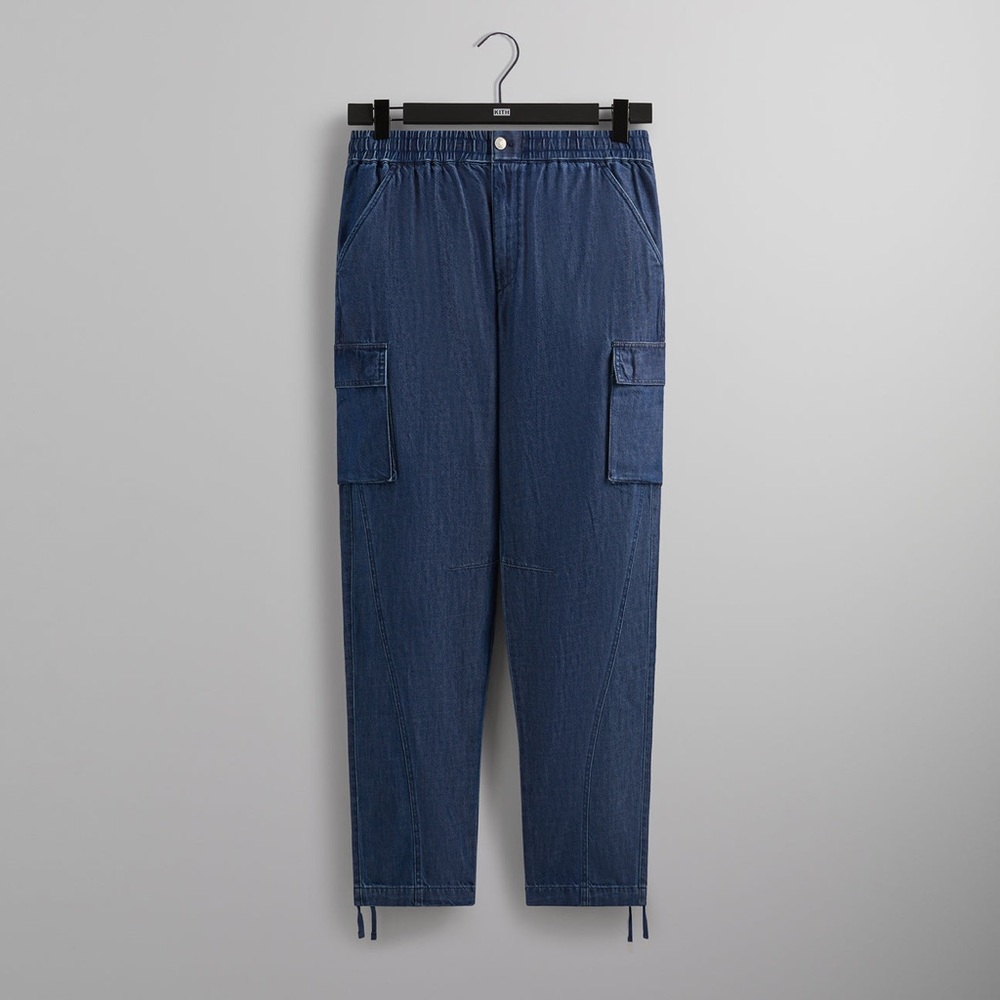 Kith Denim Chauncey Cargo Pant in Dark Indigo Men’s Size Large Lightweight Denim